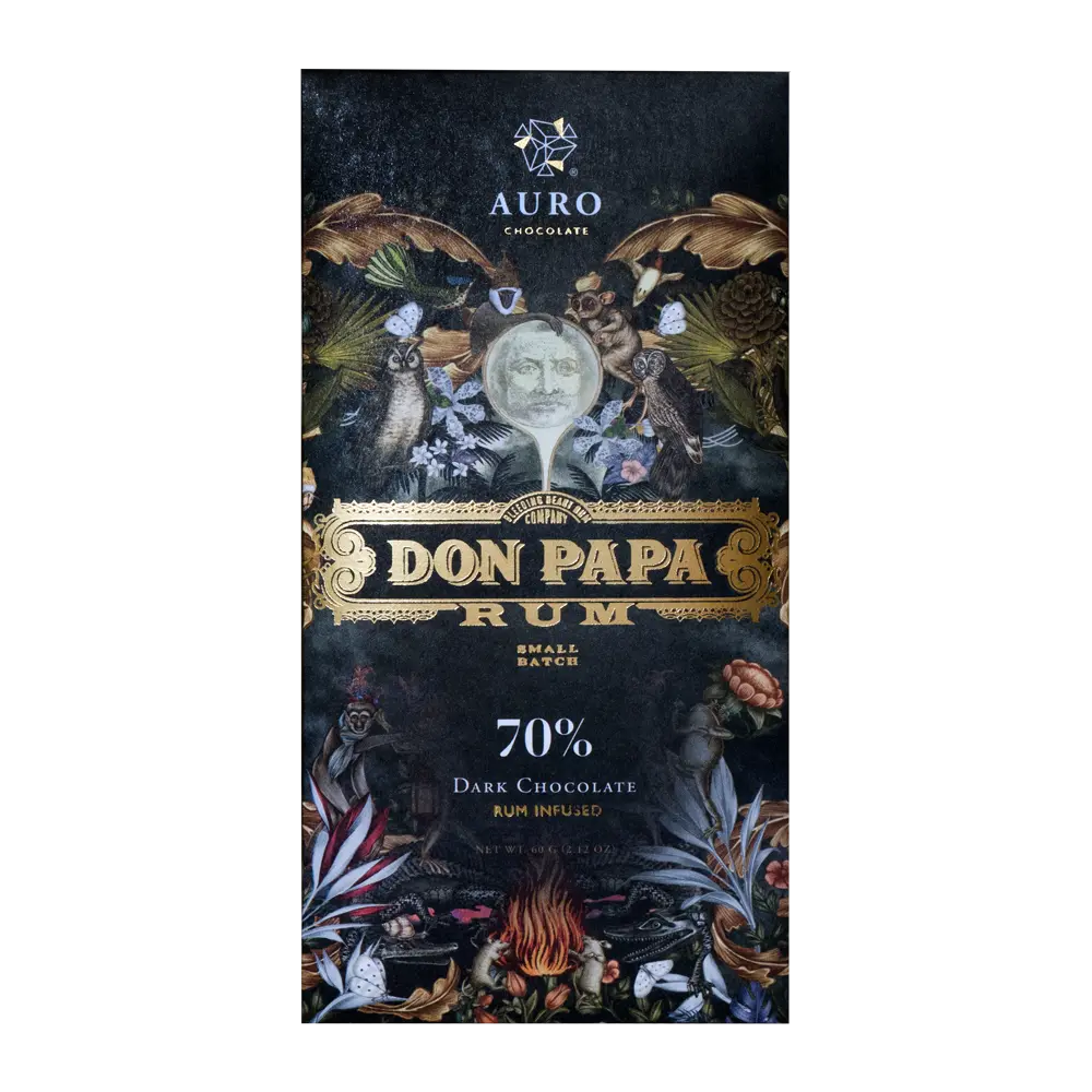 Auro x Don Papa Rum pure chocolate 70 procent